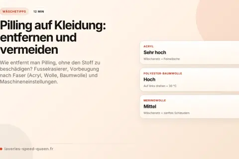 Tipps zur Entfernung und Vermeidung von Pilling auf Kleidung aus Acryl, Polyester-Baumwolle und Merinowolle.