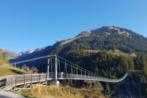 Hängebrücke im Lechtal, ein versteckter Pfad zu atemberaubenden Ausblicken. Ein Geheimtipp für Wanderer.